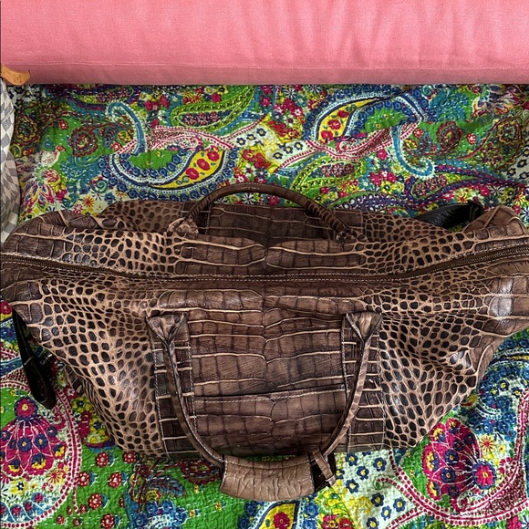 Vintage Dooney & Bourke Brown Croco Nile Bag - Picture 14 of 16